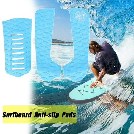 Traction Surf Surfboard Traction Pads,Surfboard Tail Pad,Zerone 3pcs EVA Anti-slip Surfboard Traction Pads Tail Pad Surfing Sports Accessories ()