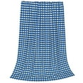 thumbnail image 2 of Junzan Blue Gingham Print Flannel Fleece Blanket Throw Blanket For Bed,Sofa,Couch,Travel,Camping(80"X60"), 2 of 9