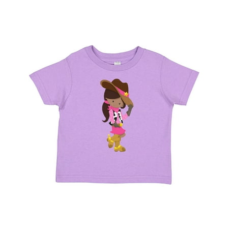 

Inktastic African American Girl Cowgirl Sheriff Western Gift Toddler Toddler Girl T-Shirt