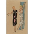 thumbnail image 2 of Anonymous 17x24 Black Ornate Framed Double Matted Museum Art Print Titled: Creations Jean Patou / 6. - Vertigo. - Simple and Pretty, . (1925), 2 of 5