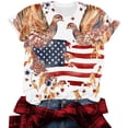 thumbnail image 4 of Cavosen Patriotic Tops for Women Plus Size Patriotic Short Sleeve Crewneck Shirts Lady 5X Independence Day Casual Tops Funny 4th of July Tunic Tees Patriotic Blouses, 4 of 6