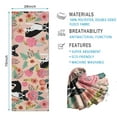 thumbnail image 2 of Pink Boston Terrier and Flower Hot Yoga Mat Towel Non Slip for Hot Yoga - Quick-Drying Yoga Mat Cover with 4 Corner Pockets with Travel Bag - Hot Yoga Towel Non Slip 70"x26", 2 of 6