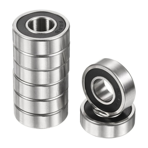 8 Pack R6-2RS Deep Groove Ball Bearings 3/8" ID x 7/8" OD x 9/32" Height  ABEC3