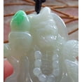 thumbnail image 3 of Certified Green Burma Natural A Jade jadeite pendant Happy Ji Kung Buddha God Fan Gourd Necklace 586510 TN, 3 of 10