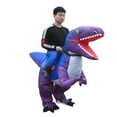 thumbnail image 3 of Adult Inflatable Ride-On T-Rex Costumes - Dinosaur Prehistoric Theme Party Outfits (Fits 59"–74.8" / 150-190cm),Height 59"–74.8",Orange, 3 of 6