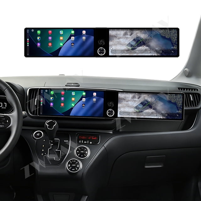 ZWNAV Dual 12.3 inch Screen Car Radio For KIA Ray 2023-2026 Android GPS Navigation Multimedia Video Player Stereo Receiver Head Unit
