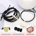 thumbnail image 3 of Pulseras Iniciales Uxcell para Mujeres y Hombres, Pulseras de Cuerda Trenzada Ajustables con Letra del Alfabeto A y Encanto de Corazón para Regalos de Cumpleaños de Amistad de Graduación, 3 of 6