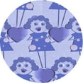 thumbnail image 1 of Ahgly Company Machine Washable Indoor Round Transitional Blue Angel Blue Area Rugs, 7' Round, 1 of 7