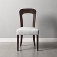 thumbnail image 2 of MAYEERTY Upholstered Dining Chairs Set of 2 - Gray Fabric, Dark Brown Rubber Wood Legs, 330 LBS, 2 of 8