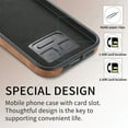thumbnail image 5 of Dteck for iPhone 14 Pro Case, Slim Skin-Friendly PU Leather with Anti-Scratch Microfiber Lining Protective Back Cover,Brown, 5 of 8