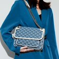 thumbnail image 2 of Bolso de diseñador de lujo para mujer, bandolera de lona para mujer, bolso de hombro con cadena, bolso de mano femenino de cuero en contraste qym unisex, 2 of 2
