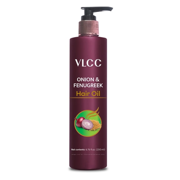 VLCC Onion and Fenugreek Hair Oil, Hair Growth Oil, 6.76 oz