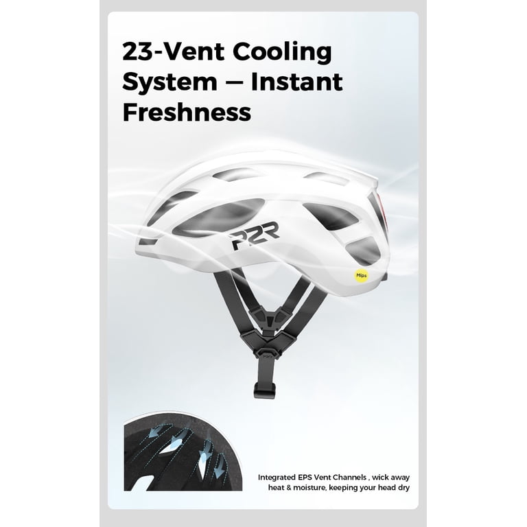P2R Adult Road Bike Helmet with Mips , Mag-Lens,Magnetic Rear Light,  Black,(58-61CM) - Walmart.com