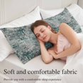 thumbnail image 5 of Teal Grey Abstract Body Pillow Cover 20 x 60 Inch Decorative Pillow Cover Modern Graffiti Distressed Mottled Art Lumbar Pillowcase Seasonal Rectangle Cushion Case for Couch Sofa Bed Living Room, 5 of 9