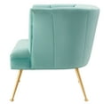 thumbnail image 5 of Armchair Accent Tufted Chair, Blue, Velvet, Modern Contemporary, Mid Century Living Hotel Lounge Cafe Lobby, 5 of 8