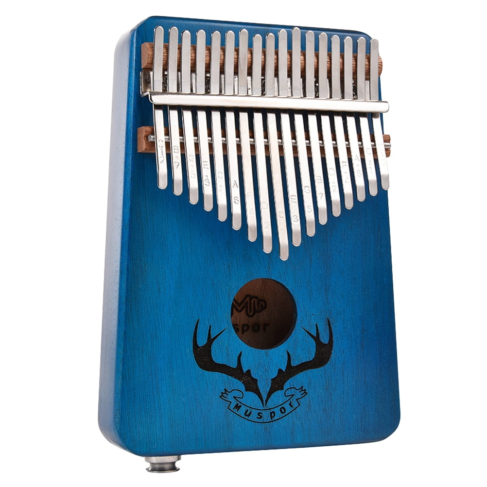 Kalimba Instrument Finger Piano Thumb Kids Key African Mahogany Wood 17