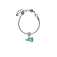 thumbnail image 2 of Delight Jewelry Acrylic 3/4" Teal Cheer Megaphone Lord Guide Me Charm Bead, 2 of 4