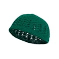 thumbnail image 1 of Bonnet à Tête Tricotée Crocheté à la Main, Olive, 1 of 1
