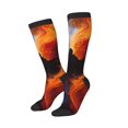 thumbnail image 2 of Bingfone Compression Socks for Women and Men Long Socks for Running Athletic Cycling Nurse-Red And Blue Abstract, 2 of 8