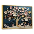thumbnail image 3 of Designart "Golden Orchid Tree Garden with Pink and Blue Branches V" Extra Large Landscapes Framed Wall Art - Country Gold Tree Hallway Framed Wall Art Decor, 3 of 7