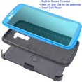 thumbnail image 2 of for 5.3" LG K10 2016 Premier LTE Case Phone Case 360° Cover Screen Protector Clip Holster Kick stand Armor Layers Grip Sides Shock Bumper Blue, 2 of 4