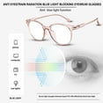 thumbnail image 2 of VMESZQFG Gaming Glasses Computer -Fatigue Blue Light Blocking Filter Eyeglasses Round Classic Casual Trendy Comfy Glasses Unisex Pink, 2 of 5