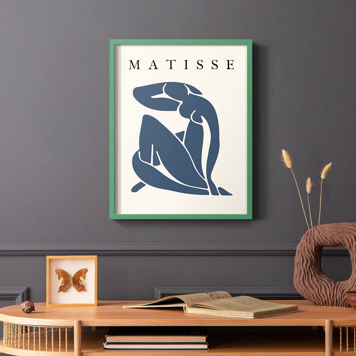 Matisse CCCLXXXI in Green Solid Wood 22 x 28 Framed Print