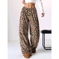thumbnail image 4 of Pantalones Pijama para Mujer, Pantalones de Leopardo, Pantalones Pijama Peludos para Mujer, Pantalones Guepardo Y2K, Pantalones Pijama Lindos Cintura Alta Grunge Marrón S, 4 of 8