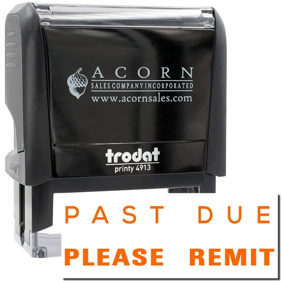 Large Self-Inking Past Due Please Remit Stamp, Trodat Printy 4913 ...