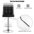 thumbnail image 5 of Topbuy Height Adjustable Swivel Bar Stool PU Leather Bistro Pub Chair W/Backrest Black, 5 of 6