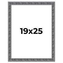 19x25 Frame Silver Black Rustic Sonoma Solid Wood Picture Frame | 1.5 Inch Moulding Width |