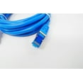 thumbnail image 3 of QualGear RJ45 Cat 7 Ethernet Patch Cable, 10Gpbs High-Speed Cable, 600MHz, Triple-Shielded, Round, 3 Feet, Blue, 3 of 5