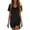 Z-Black10, variant on JIAYUE Women's Dress V-Neck Above Knee Casual Short Sleeve With Pocket Solid Color Comfortable Relaxed Fit Summer Stylish Female Dresses