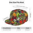 thumbnail image 6 of Daiia Begetable print Flat Bill Hats Flat Brim Trucker Cap Baseball Cap Adjustable Classic Low Profile Hat Unconstructed Plain Cap, 6 of 9