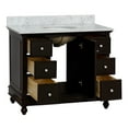thumbnail image 7 of KBC Bella 42" Solid Wood Bathroom Vanity w/ Carrara Stone in Chocolate, 7 of 7