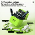 thumbnail image 5 of Rechargeable AA Batteries Lithium with Charger,12 Pack 1.5V 3000mWh Double A Rechargeable Battery,Long Lasting Pilas Recargables AA Battery with 8 Bay Charging Storage Box for 1.5V Li-on AA Battery, 5 of 9