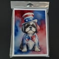 thumbnail image 3 of Shih Tzu Patriotic American Greeting Cards Pack of 8 7 in x 5 in, 3 of 3