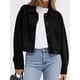 thumbnail image 4 of Chaqueta Corta de Ante Sintético para Mujer, Informal, Ligera, para Otoño e Invierno. Negro XL, 4 of 8