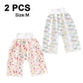 thumbnail image 1 of Laklulu - Paquete de 2 pañales impermeables y a prueba de fugas, pañales de tela para entrenamiento para ir al baño para bebés, niños y niñas, para la noche, 1 of 6
