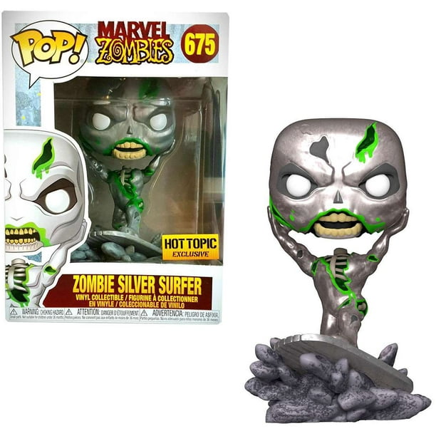 Funko Pop Marvel Zombies #675 Zombie Silver Surfer Hot Topic Exclusive -  