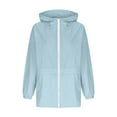 thumbnail image 6 of Ailaofu Women's Long Raincoat with Hood Outdoor Lightweight Windbreaker Rain Jacket Waterproof, 6 of 7