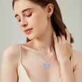 thumbnail image 2 of Blaniy Women Butterfly Necklace 925 Sterling Silver June Birthstone Pendant Created Gemstone Jewelry Gifts for Women, 2 of 5