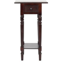 SAFAVIEH Sabrina End Table With Storage Drawer Dark Cherry