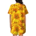 thumbnail image 3 of Kdxio 3D Sunflowers Print Pajamas Sets for Women Short-Sleeved Pjs with Lounge Shorts Two Piece Sleepwear S-4XL, 3 of 8