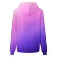 thumbnail image 3 of Drses Long Sleeve Womens Tops Women Casual Long Sleeve Loose Fashion Pockets Gradient Printed Hooded Sweatshirts Women's sweatshirts, 3 of 4