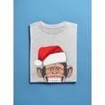 thumbnail image 3 of Happy Chimpanzee With Santa Hat T-Shirt Men -Image by Shutterstock, Male Large, 3 of 4