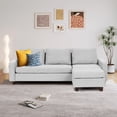 thumbnail image 6 of Hofitlead Convertible Sectional Sofa Couch, 3 Seat L Shaped Sofa with High Armrest ,Linen Fabric Light Gray, 6 of 8