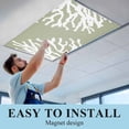 thumbnail image 6 of Coral Sage Green Fluorescent Light Covers, Coastal White Ocean Marine Nautical Beach Magnetic Light Covers for Ceiling Lights, Fluorescent Ceiling Shade for Classroom Bedroom Office 4x2Ft x 3PCS, 6 of 8