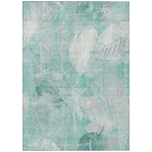 Dalyn Rugs Machine Washable Indoor/Outdoor Chantille Teal 2'6" x 3'10" Rug