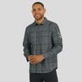 thumbnail image 4 of Men's Darius Rucker Collection by Fanatics Gray San Diego Padres Thin Wale Corduroy Plaid Button Up Shirt, 4 of 6